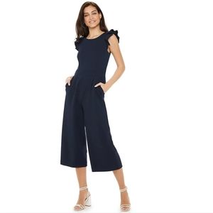 NWT ELLE Navy Women's Jumpsuit Pants Culottes Kohl's Size M NEW $68
